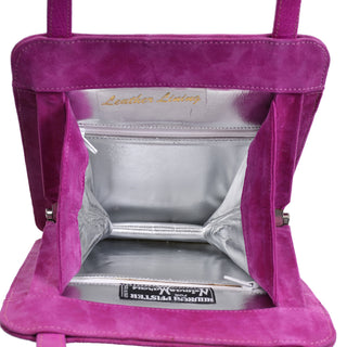 Vintage Andrea Pfister Pink Suede handbag purse