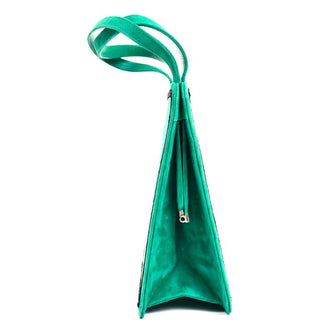 Vintage Green Suede Handbag