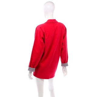1980s Andy Johns Red Long Line Vintage Blazer