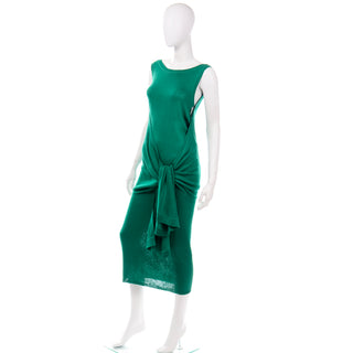 Angelo Tarlazzi vintage green stretch knit dress emerald
