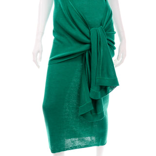 Angelo Tarlazzi Paris vintage green stretch knit dress