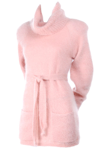 Anne Klein pink mohair vintage sweater tunic