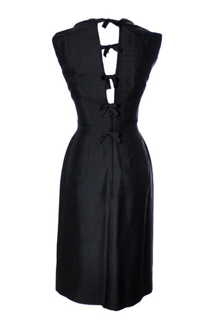 Anne Fogarty Sleeveless Silk Black Vintage Dress - Dressing Vintage