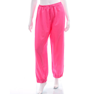 Shocking Pink Antonio Ruspoli Vintage Tracksuit w/ Gathered Zip Jacket & Pants