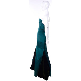 Strapless vintage evening gown with trumpet skirt