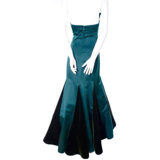 Vintage trumpet skirt Scaasi strapless evening gown