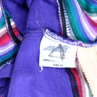 1980s Avia Multicolored Striped Purple Vintage Leotard XS/M