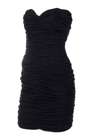 Loris Azzaro Boutique black rouched mini dress