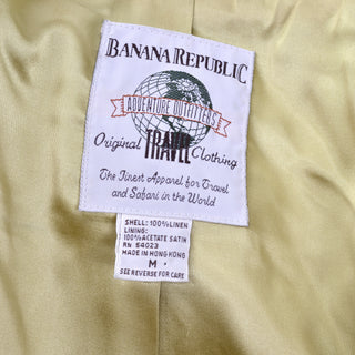 Private Listing Early Banana Republic LInen Blazer Jacket - Dressing Vintage