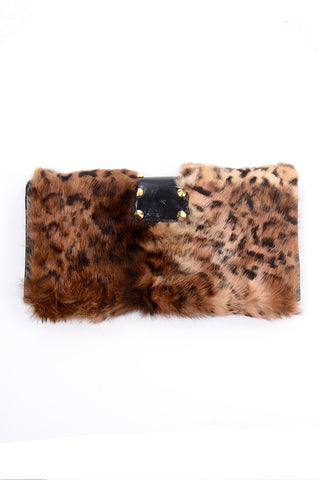 Be & D leopard Rabbit Fur Handbag