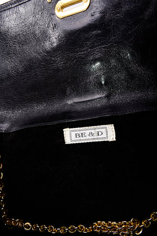 Be & D leopard Rabbit Fur Handbag suede lining