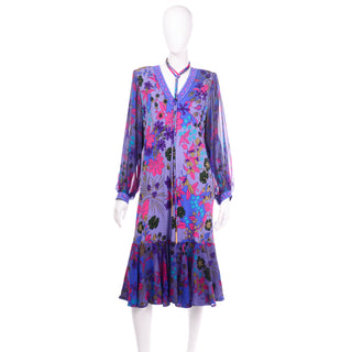 Floral Bessi vintage dress with matching floral fabric belt
