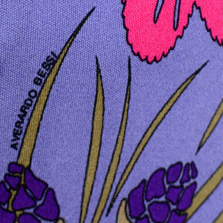 Averardo Bessi purple silk Italian floral dress