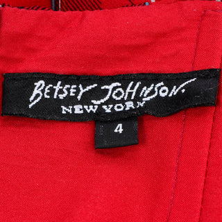 Vintage Betsey Johnson New York Black Label Plaid Silk Dress