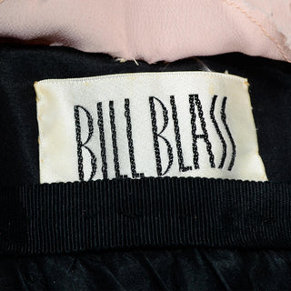 1960s Bill Blass Black Polka Dot Net Evening Dress w/ Illusion Bodice rare