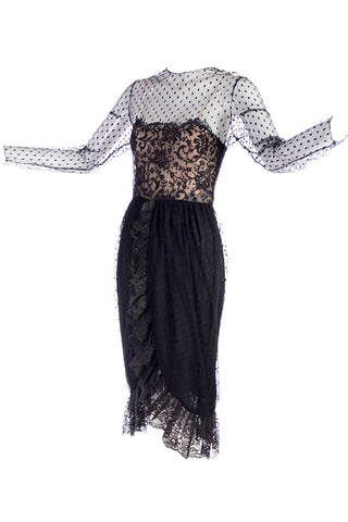 Bill Blass vintage lace and net cocktail dress