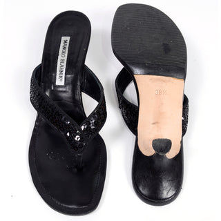 Heeled Manolo Blahnik sandals with low heel
