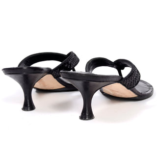 38.5 Manolo Blahnik black sandals with heel