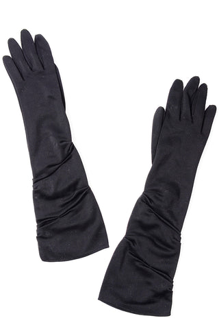 1950s-black-ruched-vintage-elbow-length-gloves