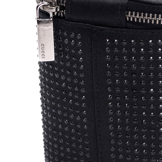 Black Gucci purse with black crystals