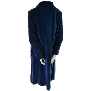 Bon Marche 1960s Vintage Blue Velvet Coat