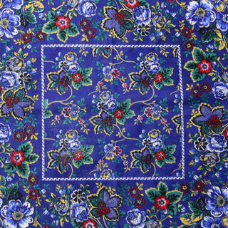 1960s Blue Floral Cotton Bandana RN 14193