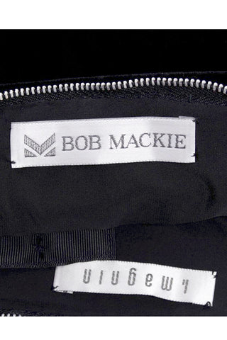 1980s Bob Mackie Strapless Corset Dress W Wrap Green & Burgundy Velvet & Taffeta