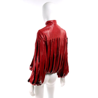 Bottega Veneta Red Leather Jacket