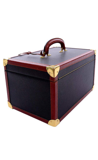 Bottega Veneta Carry On Vintage Black & Brown Train Case 