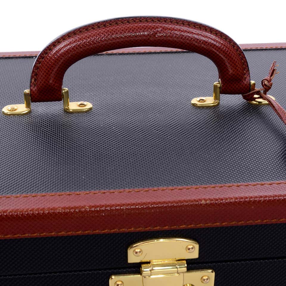 Vintage Bottega Veneta Black & Brown Carry On Train Case W Lock & Keys – Modig