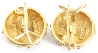 Gold Tone Marcel Boucher signed pierced vintage earrings - Dressing Vintage