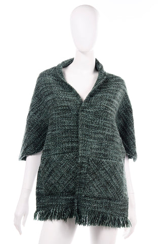 boyne Valley Weavers Ireland Vintage Green Knit Wrap one size