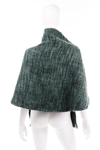 Green boyne Valley Weavers Ireland Vintage Green Knit Wrap