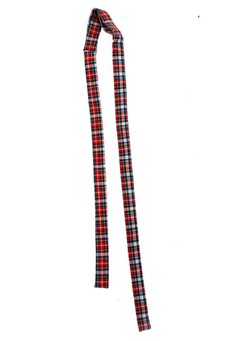 Briar Plaid Tartan Wool Colonel String Tie - Dressing Vintage