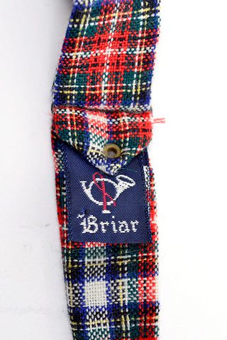 Briar Plaid Tartan Wool Colonel String Tie - Dressing Vintage