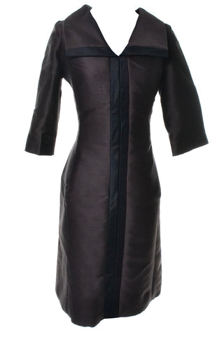 Brown and Black Nat Tuman Petites New York 1960s Vintage Dress Size 8 - Dressing Vintage