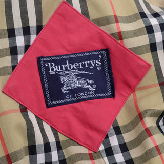 Burberrys Vintage Red Pink Raincoat Haymarket Check Tartan Plaid Lining London