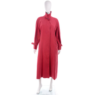 Vintage Burberrys Pink Red Raincoat