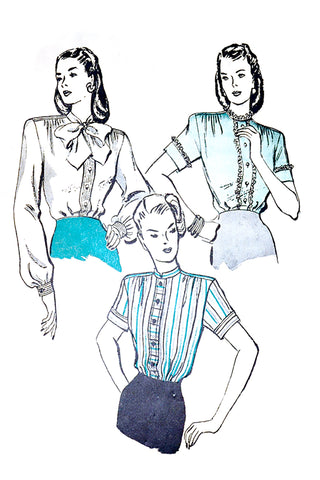 butterick 3855 1940s blouses