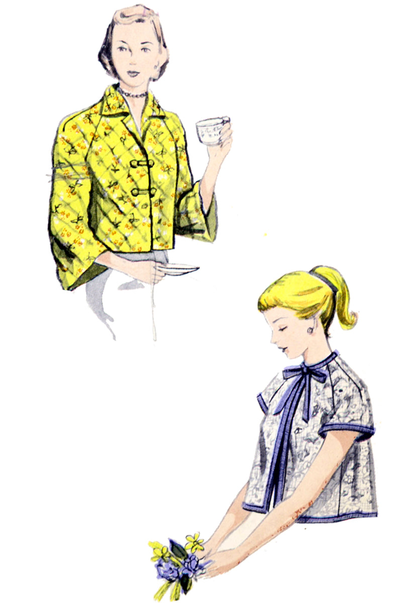 1949 Vintage Bed Jacket Pattern Butterick 5103 Lingerie – Modig