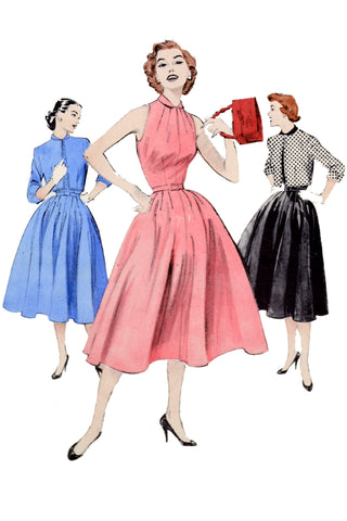 1950s Butterick 6495 Vintage Dress & Jacket Uncut Sewing Pattern