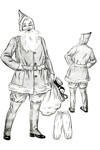 1940s Butterick 6500 Santa Claus Suit Costume Vintage Sewing Pattern