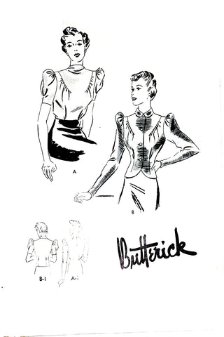 1930s vintage sewing pattern Butterick 8097