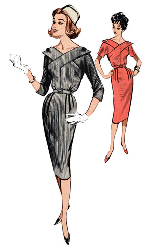 Butterick 9227 Vintage 1960 Wiggle Dress Sewing Pattern