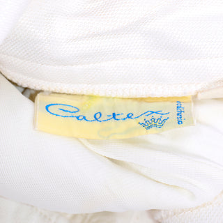 1950s Caltex of California White One Piece Swimsuit