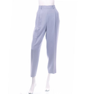 Calvin Klein Collection Periwinkle Blue Longline Blazer Jacket and Trousers Suit Pants