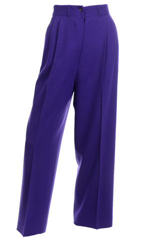 Vintage Calvin Klein Trousers Deep Purple High Waist Pants
