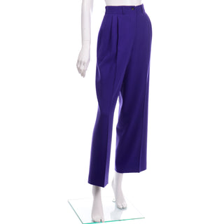 Vintage Calvin Klein Trousers Deep Purple High Waist Pants pleated