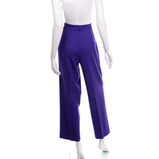 Pleated Vintage Calvin Klein Trousers Deep Purple High Waist Pants
