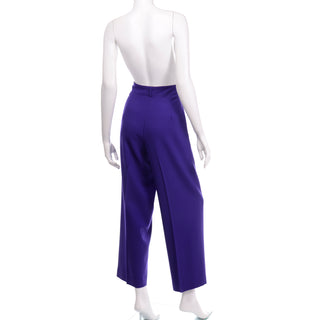 Vintage Calvin Klein Trousers Deep Purple High Waist Pants jewel tone